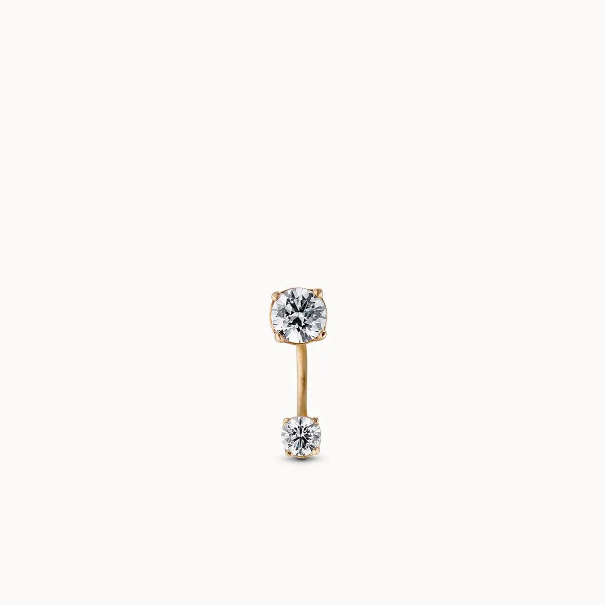 14k CZ C Hoops