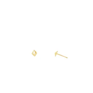 14K Gold Mini Pyramid Studs