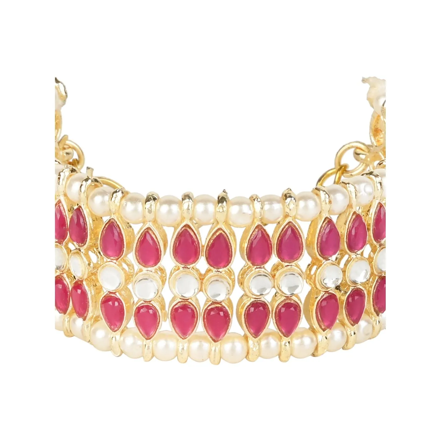 18K Gold Plated Traditional Ethnic Adjustable Bracelet For Women & Girls - Wahe Jewels