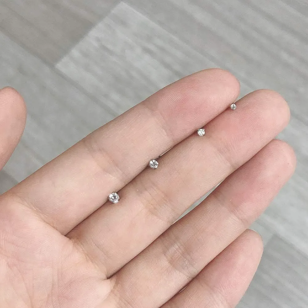 6-14PCS 20g Tiny Nose Stud Ring Piercing Surgical Steel Nose Bone/L Shaped/Nose Screws Rings Set