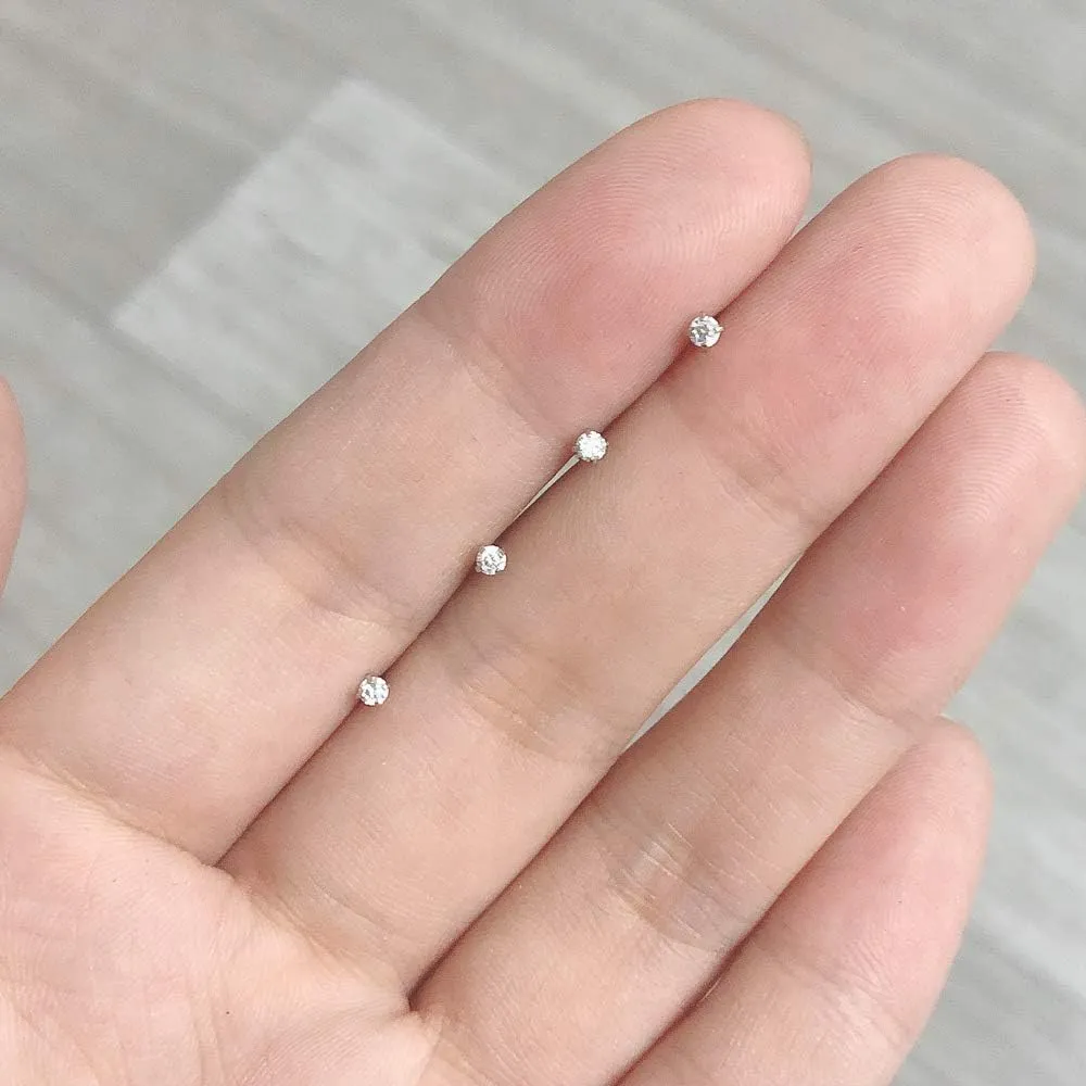 6-14PCS 20g Tiny Nose Stud Ring Piercing Surgical Steel Nose Bone/L Shaped/Nose Screws Rings Set
