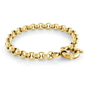7mm Stainless Steel Gold IP Belcher Bracelet | Italgem Steel