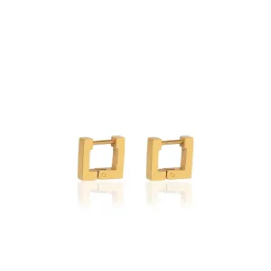 A Weathered Penny Gold Fern Huggie Hoops