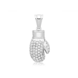 Acotis Silver Boxing Glove Sleek Zirconia G61152