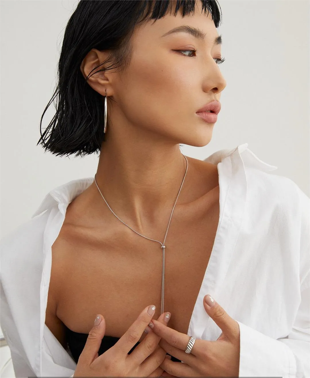 Adjustable Snake Chain Necklace in Titanium Steel