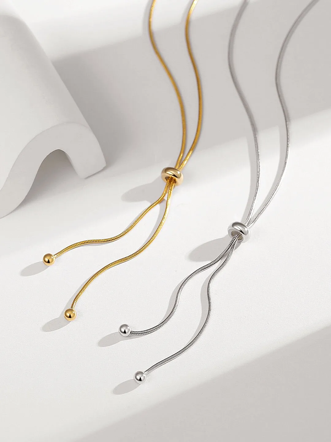 Adjustable Snake Chain Necklace in Titanium Steel