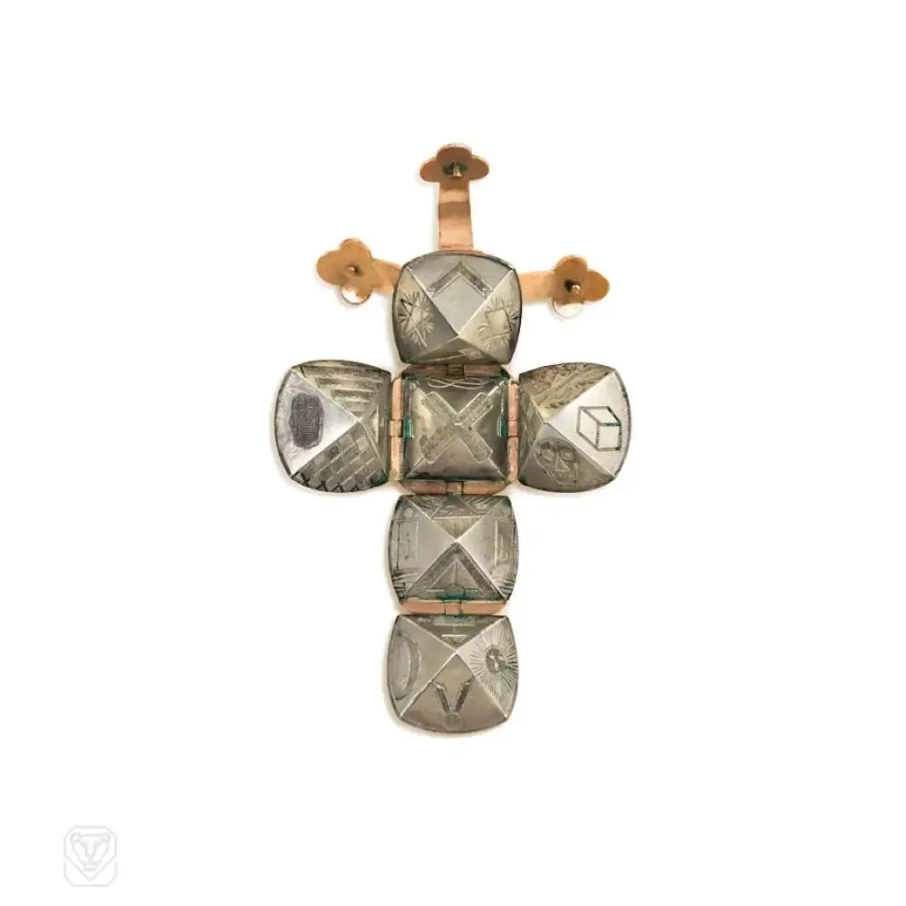 Antique masonic ball pendant