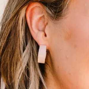 Assumptions Are Made Earrings, Beige