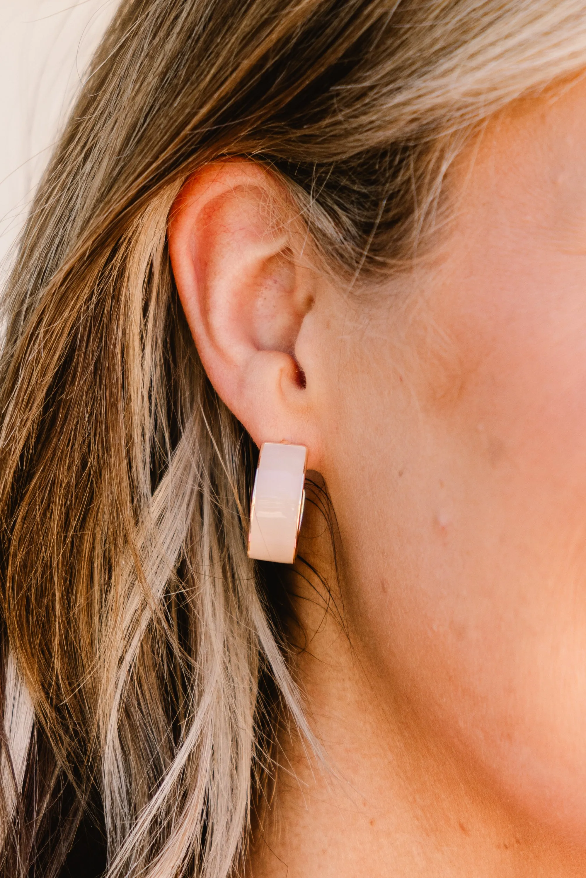 Assumptions Are Made Earrings, Beige