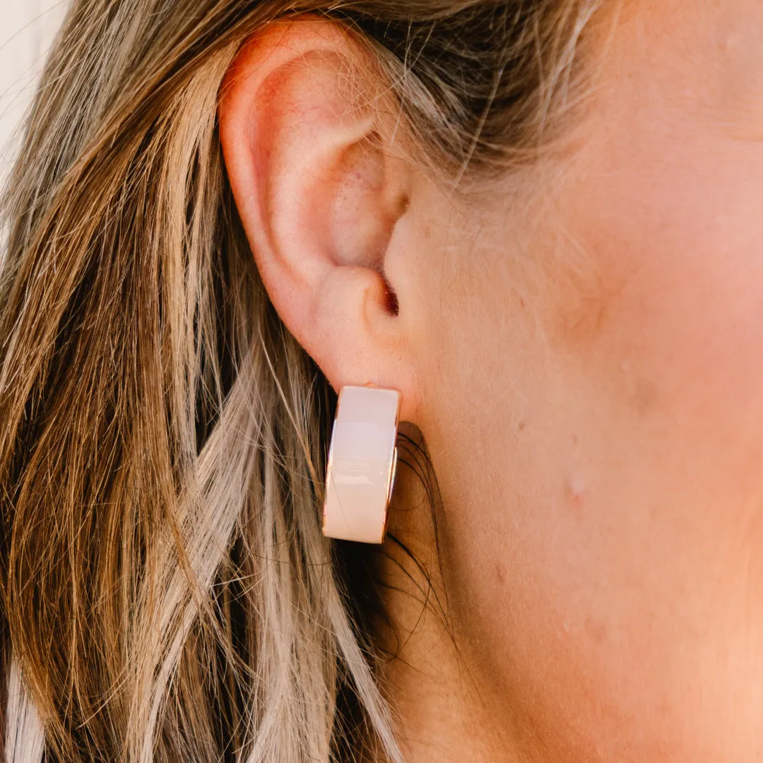 Assumptions Are Made Earrings, Beige