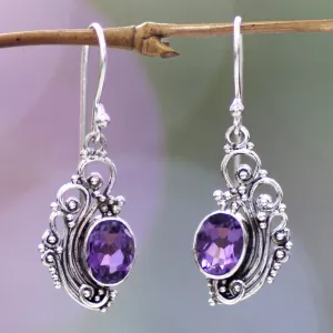 Balinese Breezes Amethyst Earrings