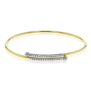 Bangle in 18k Gold with Diamonds LB2016 WHITE 18K X YELLOW