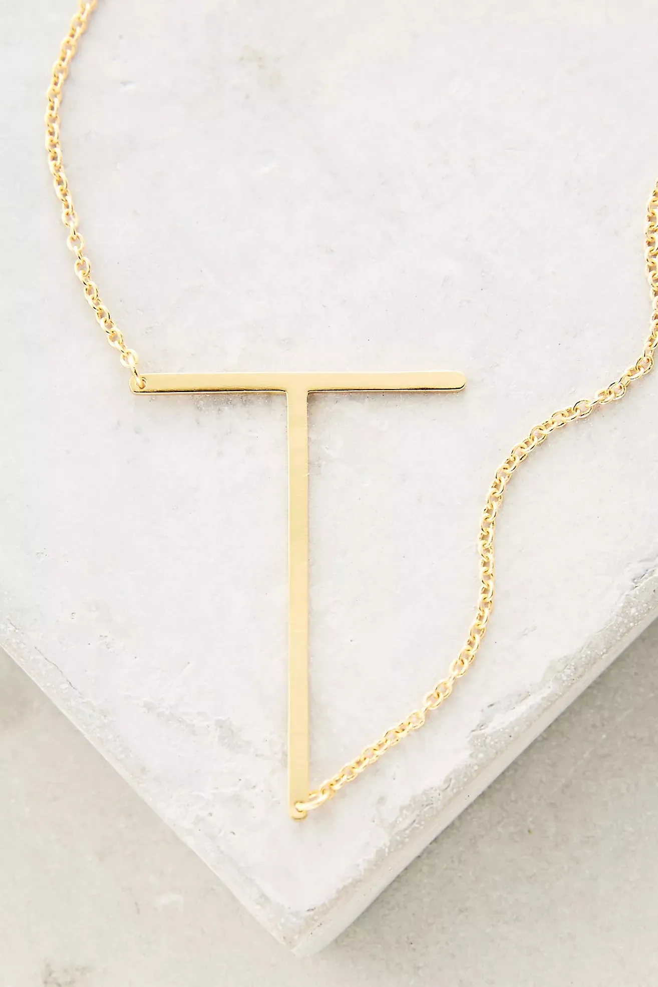 Block letters 18k Gold Plated Necklace