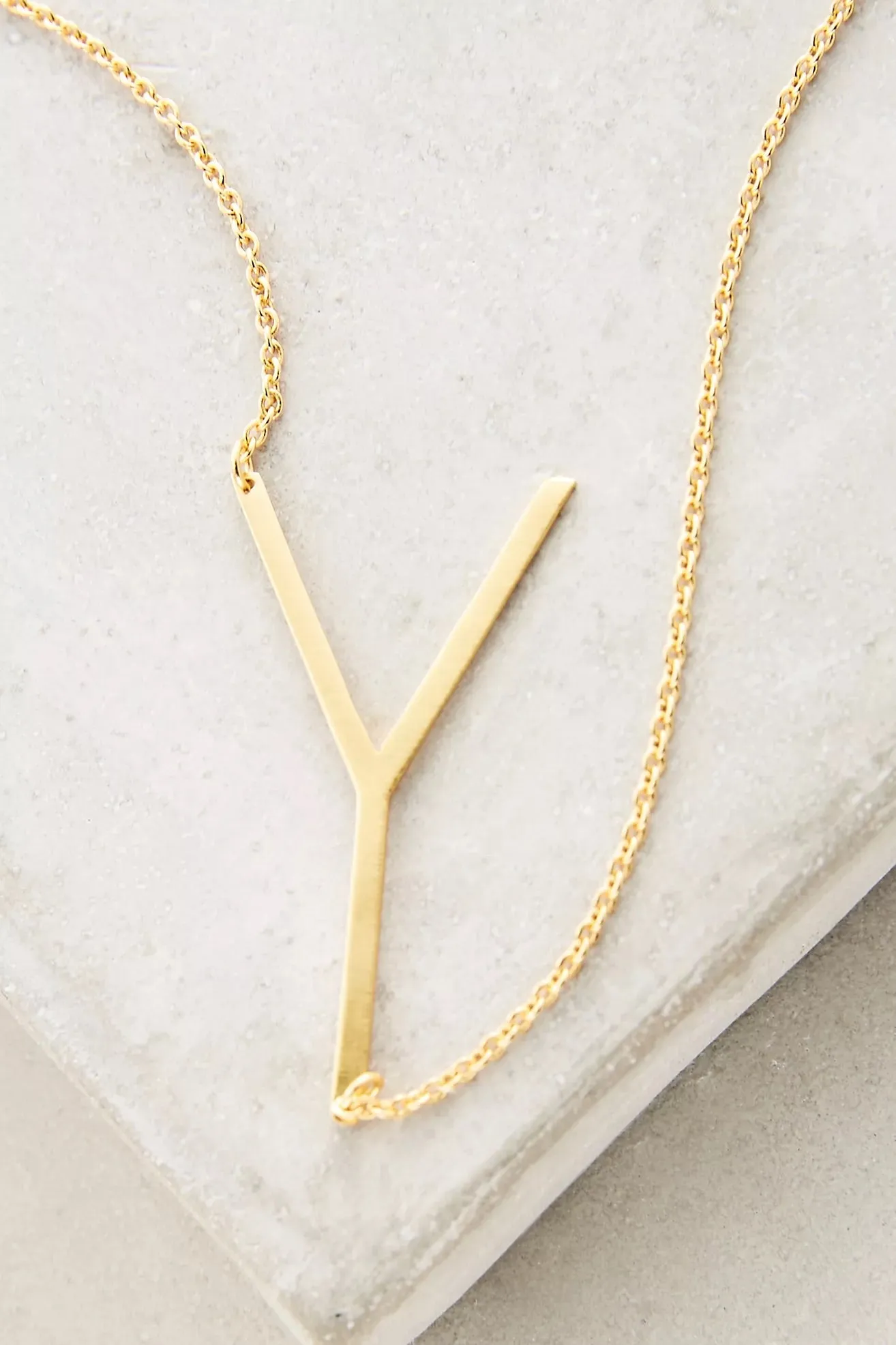 Block letters 18k Gold Plated Necklace