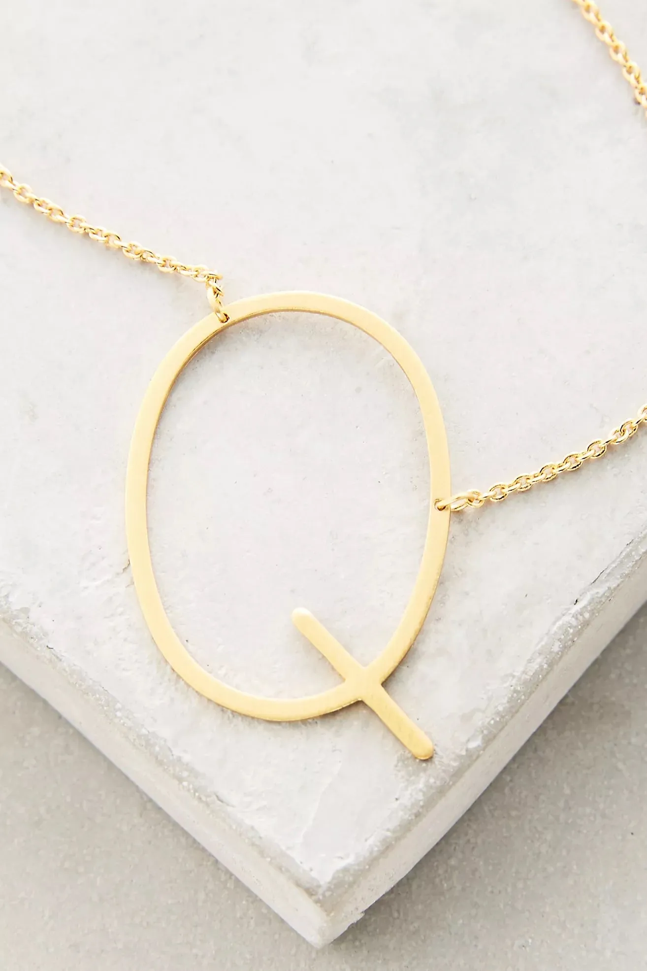 Block letters 18k Gold Plated Necklace
