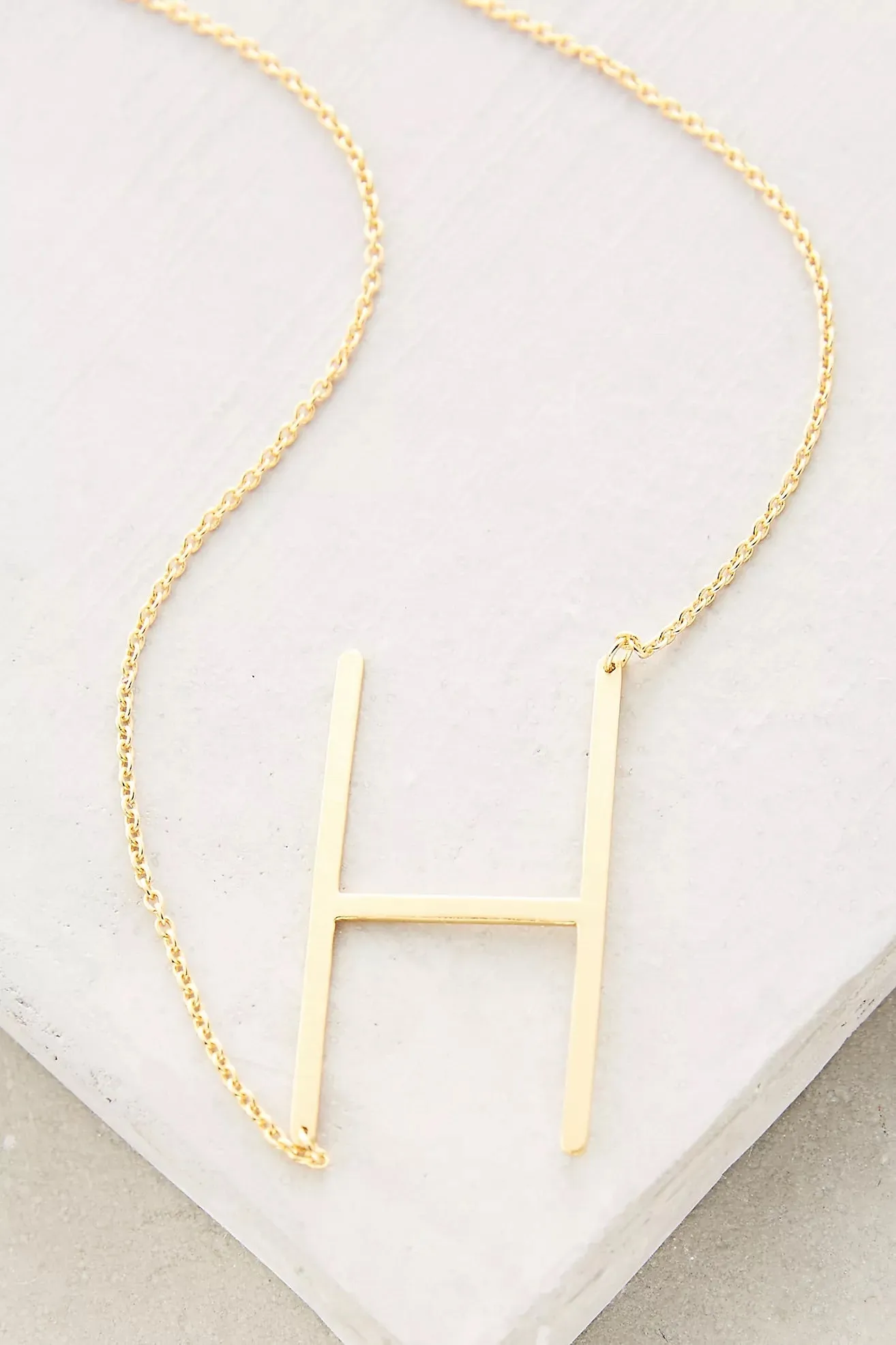 Block letters 18k Gold Plated Necklace