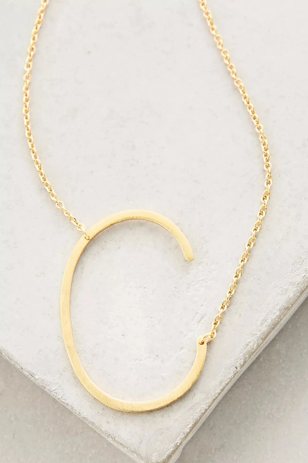 Block letters 18k Gold Plated Necklace