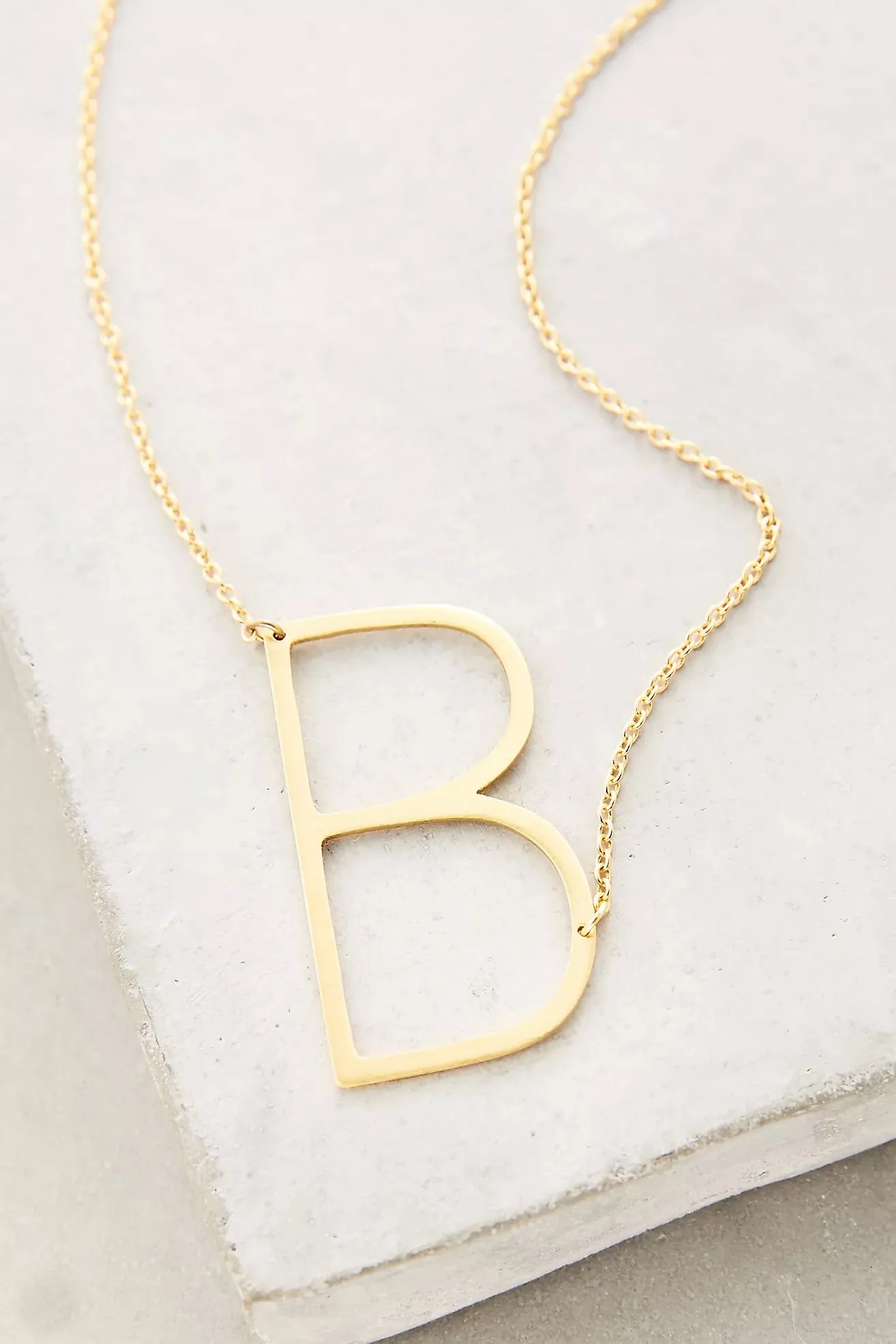 Block letters 18k Gold Plated Necklace