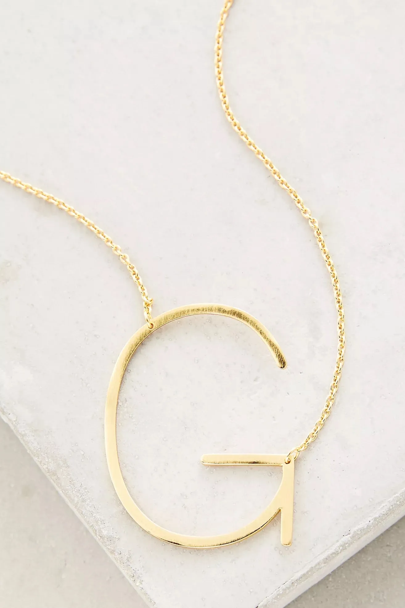 Block letters 18k Gold Plated Necklace