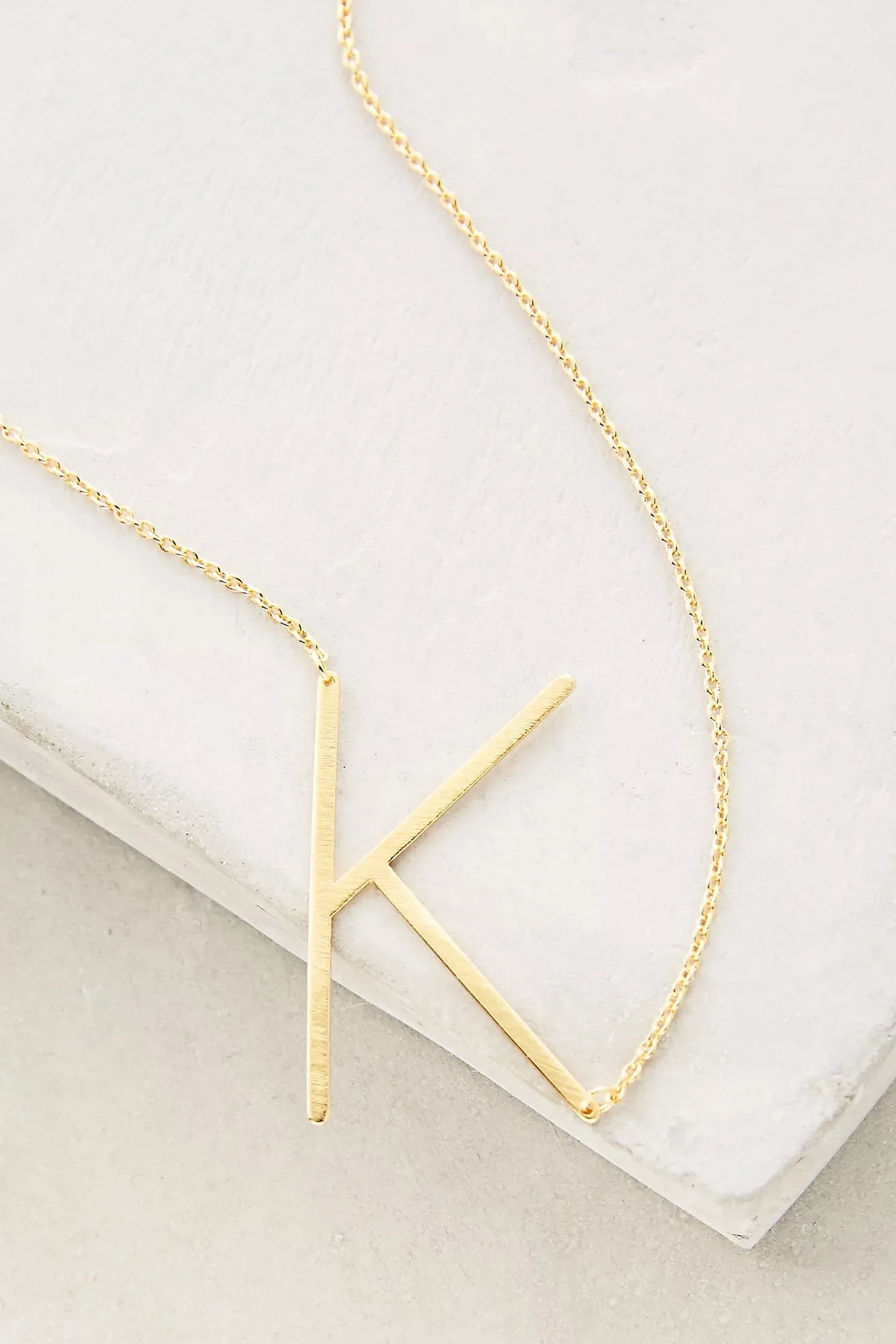 Block letters 18k Gold Plated Necklace