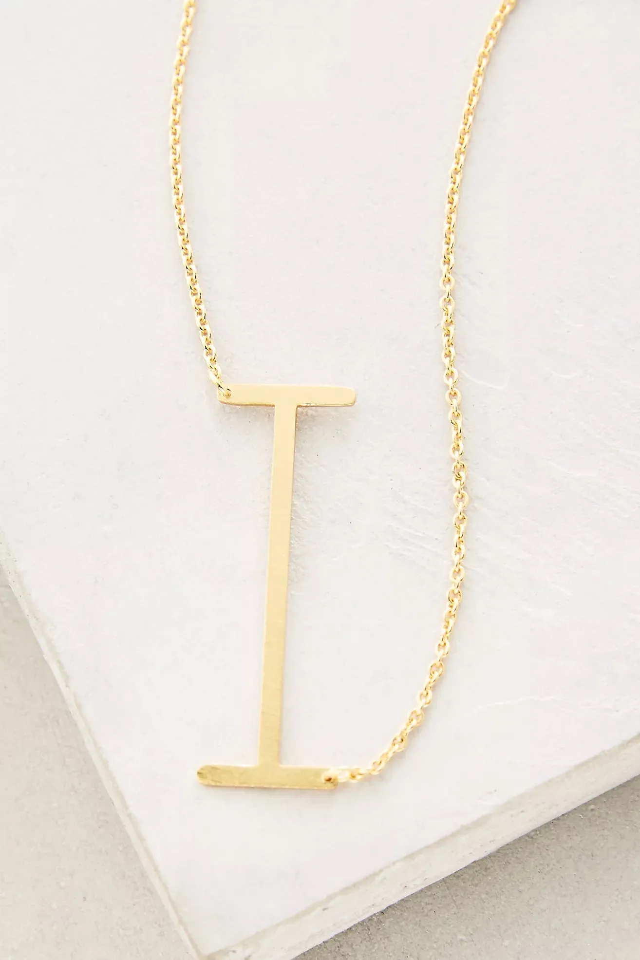 Block letters 18k Gold Plated Necklace
