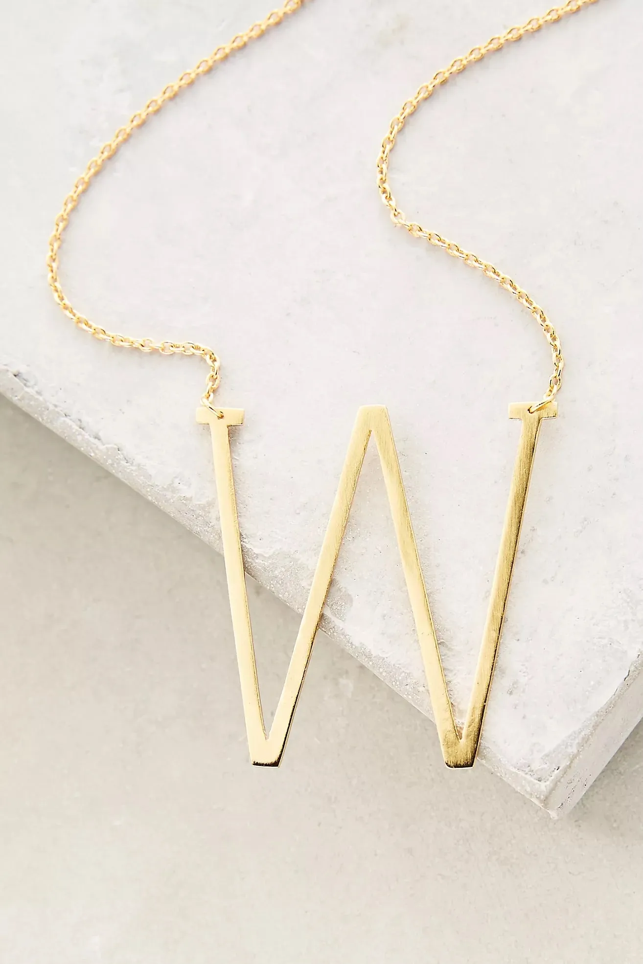 Block letters 18k Gold Plated Necklace