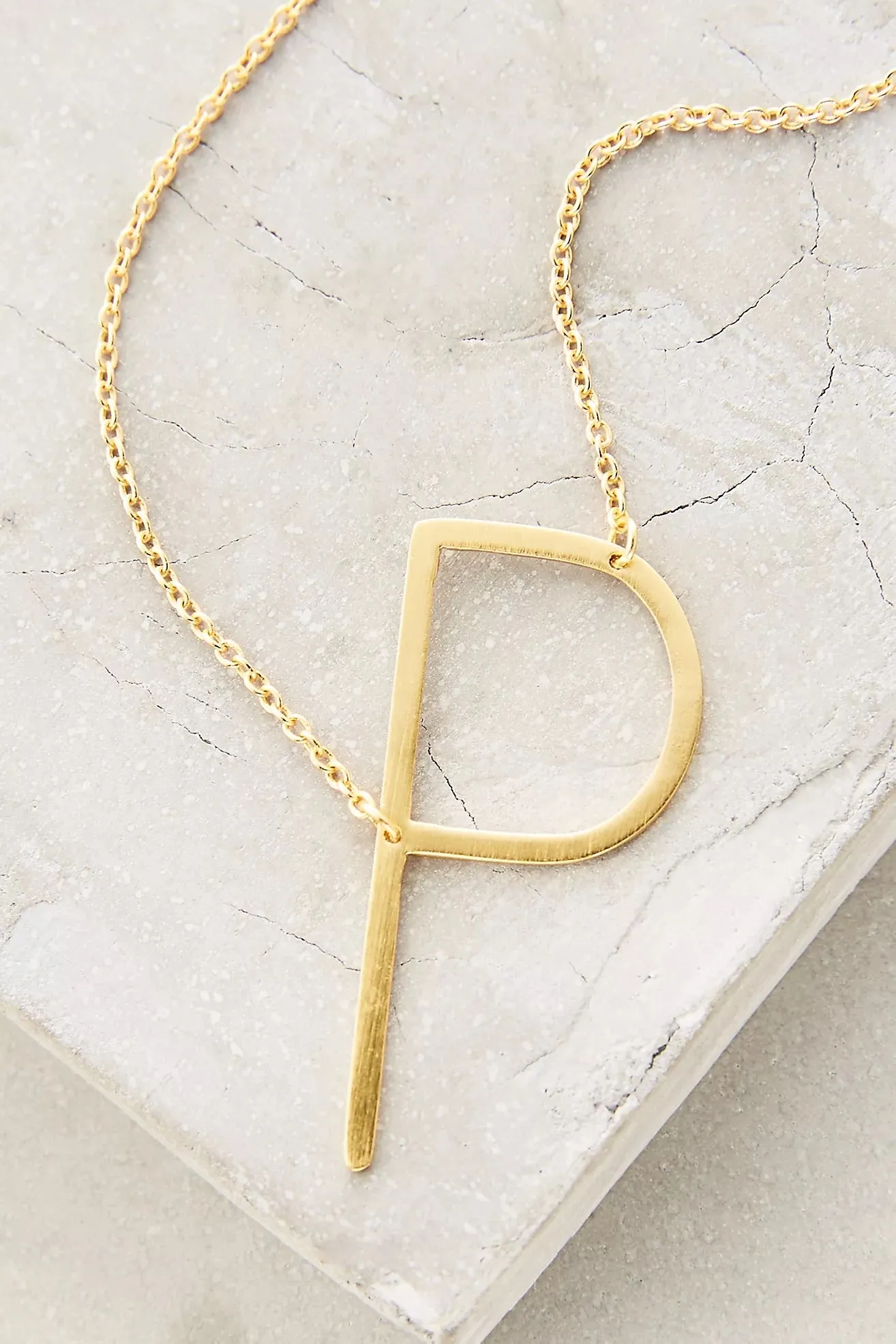 Block letters 18k Gold Plated Necklace
