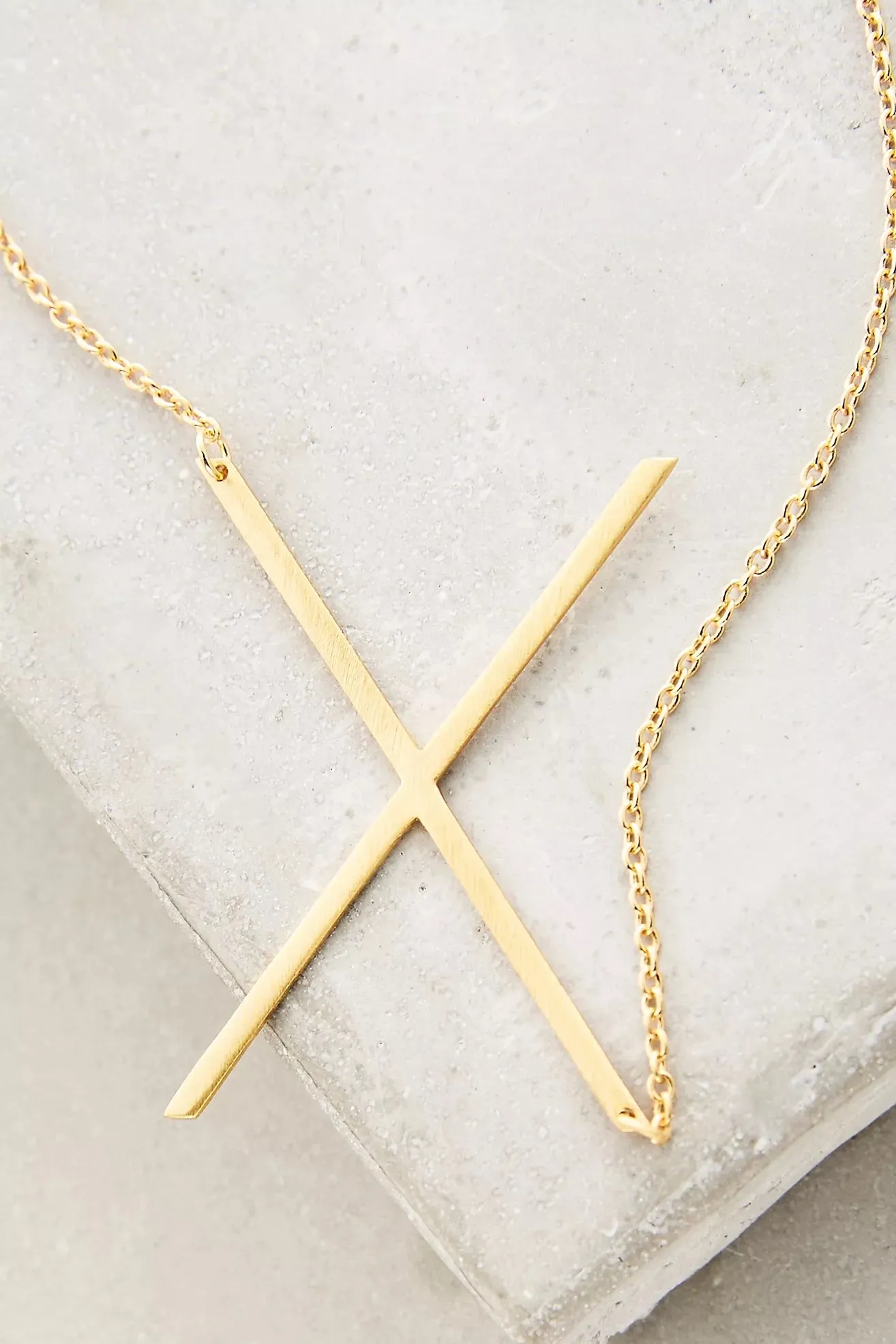 Block letters 18k Gold Plated Necklace