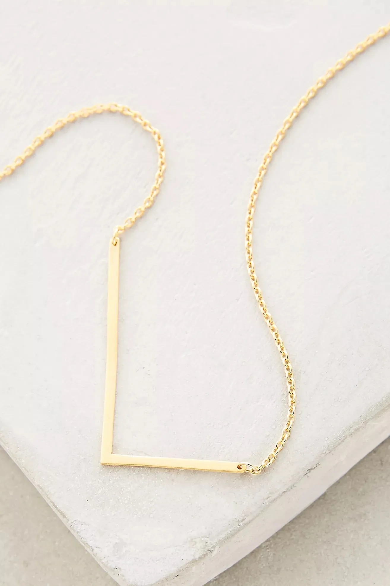 Block letters 18k Gold Plated Necklace