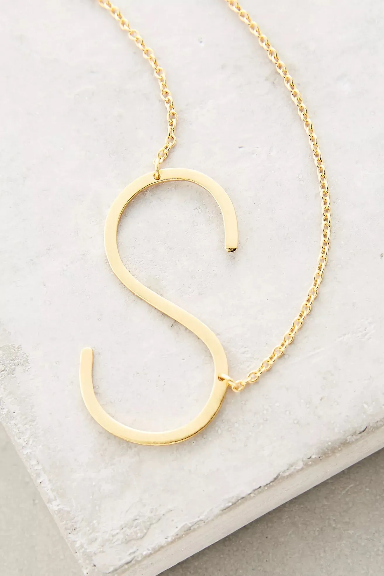 Block letters 18k Gold Plated Necklace