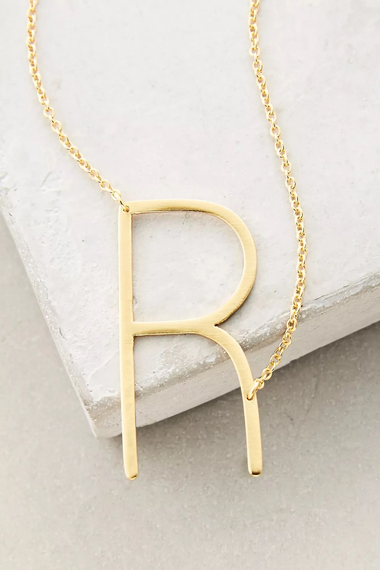 Block letters 18k Gold Plated Necklace