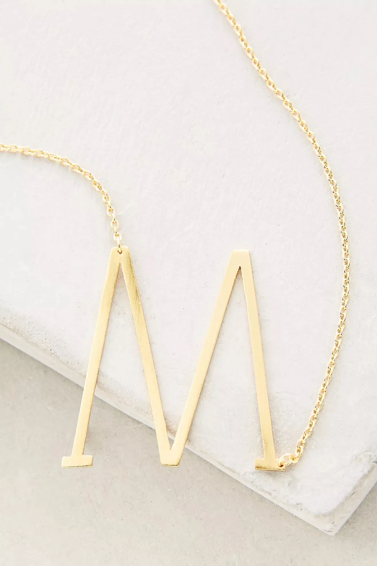Block letters 18k Gold Plated Necklace