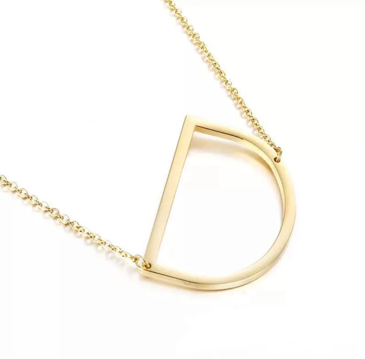 Block letters 18k Gold Plated Necklace