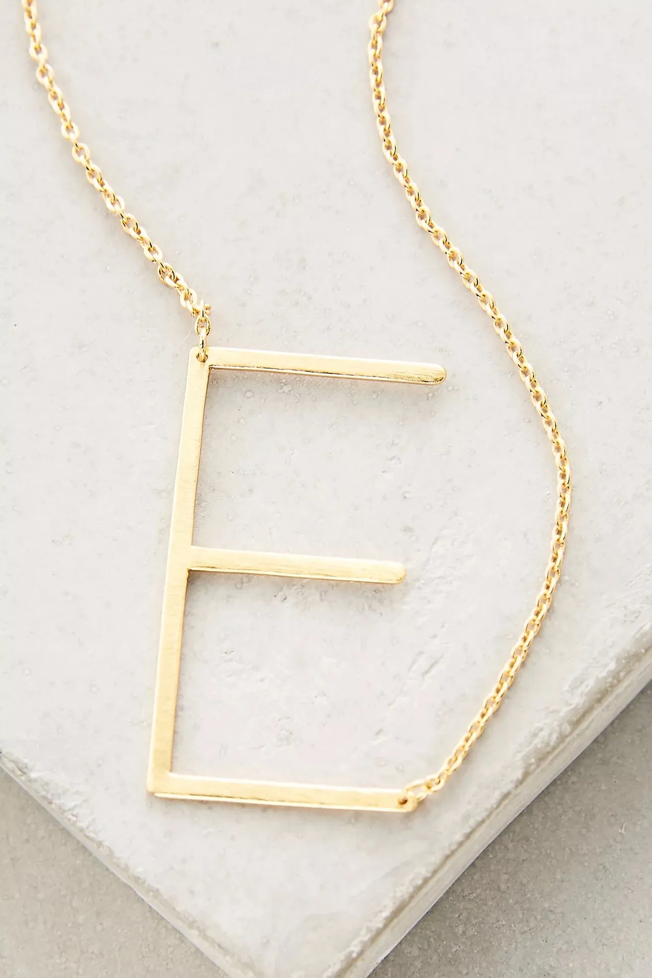 Block letters 18k Gold Plated Necklace