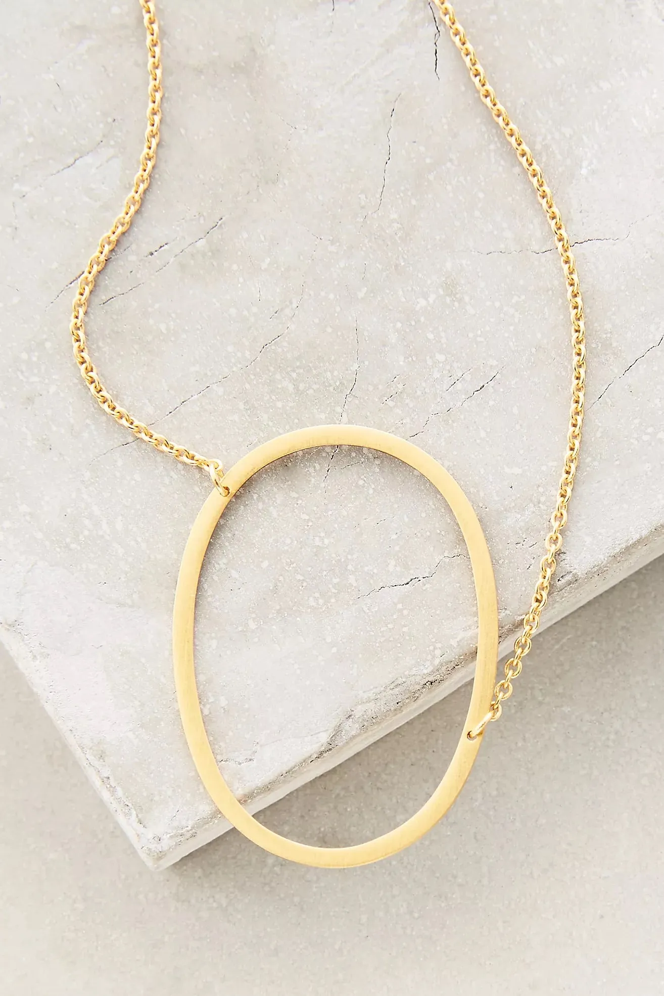 Block letters 18k Gold Plated Necklace