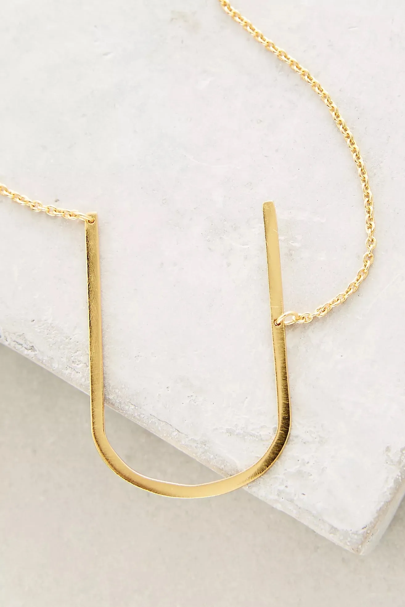 Block letters 18k Gold Plated Necklace