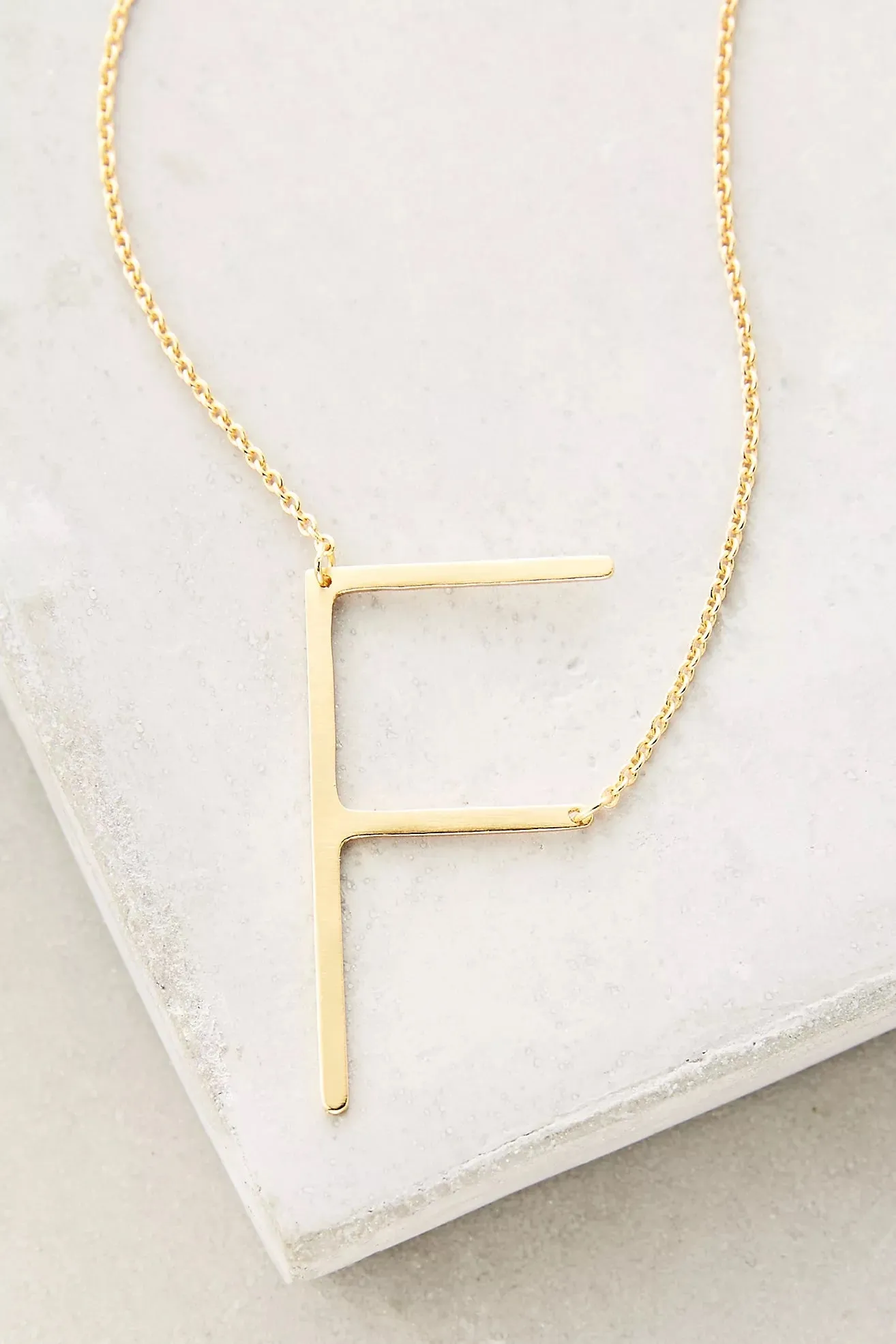 Block letters 18k Gold Plated Necklace