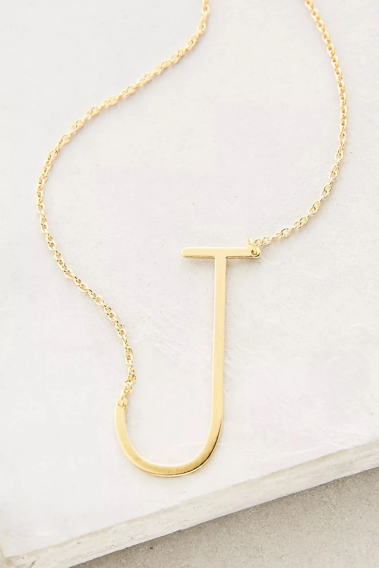 Block letters 18k Gold Plated Necklace