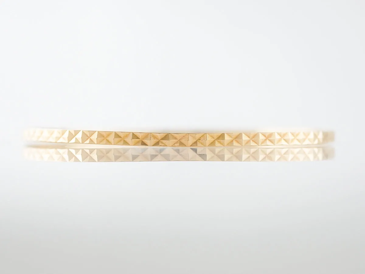 Bracelet Engraved Bangles Modern in 18k Yellow Gold