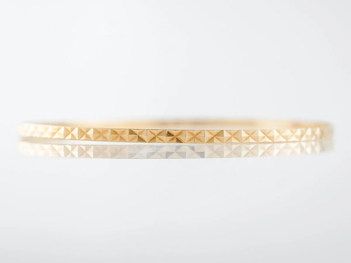 Bracelet Engraved Bangles Modern in 18k Yellow Gold