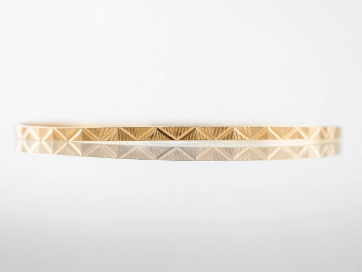 Bracelet Engraved Bangles Modern in 18k Yellow Gold