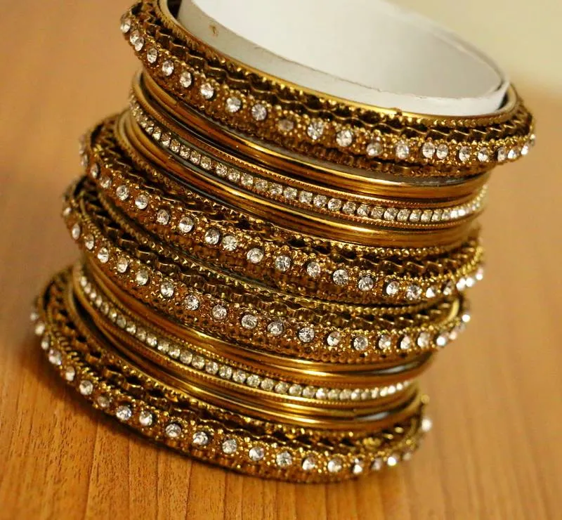 BRONZE ZIRCON BANGLES