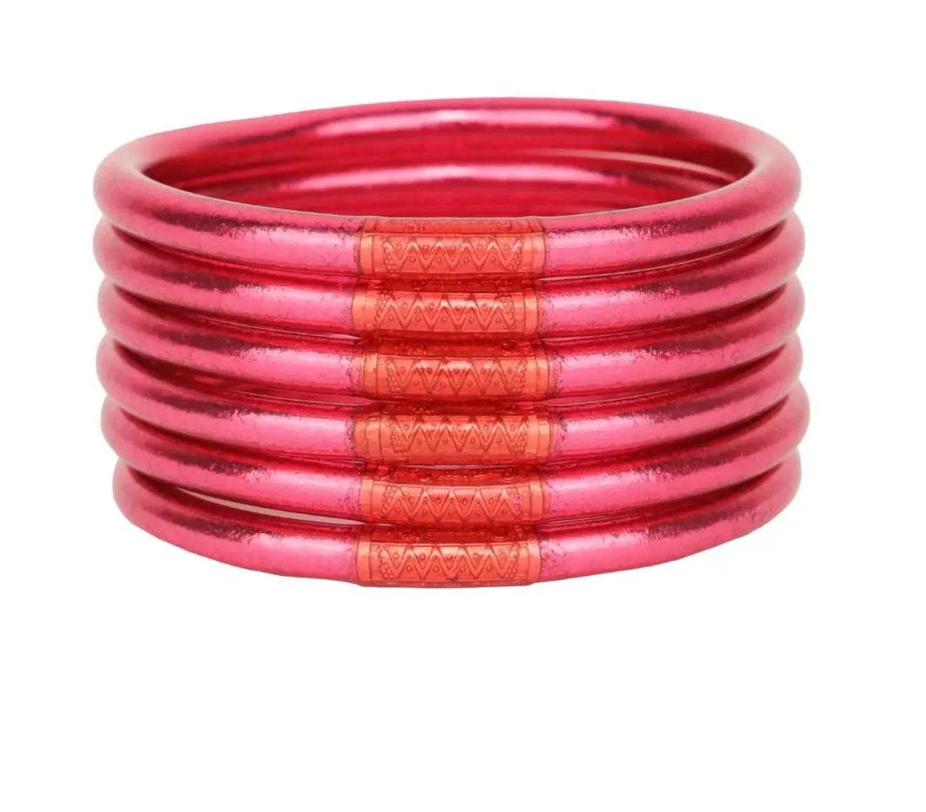 BuDha Girl All Weather Bangles - Pink - Serenity Prayer