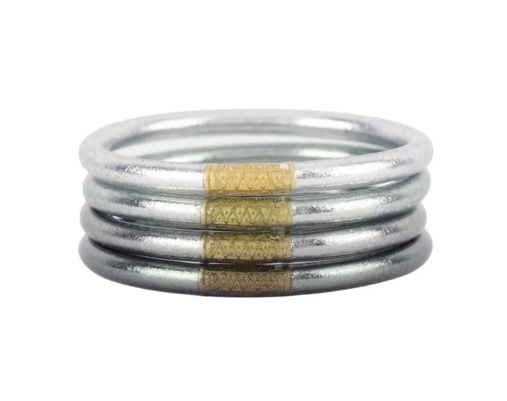 BuDhaGirl Moon All Weather Bangles® (AWB®) - Serenity Prayer - Set of 4