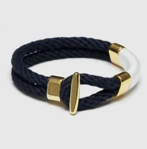 Cambridge Bracelet - Navy/White/Gold