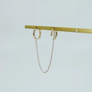 Chained Hoops Cuff Earring
