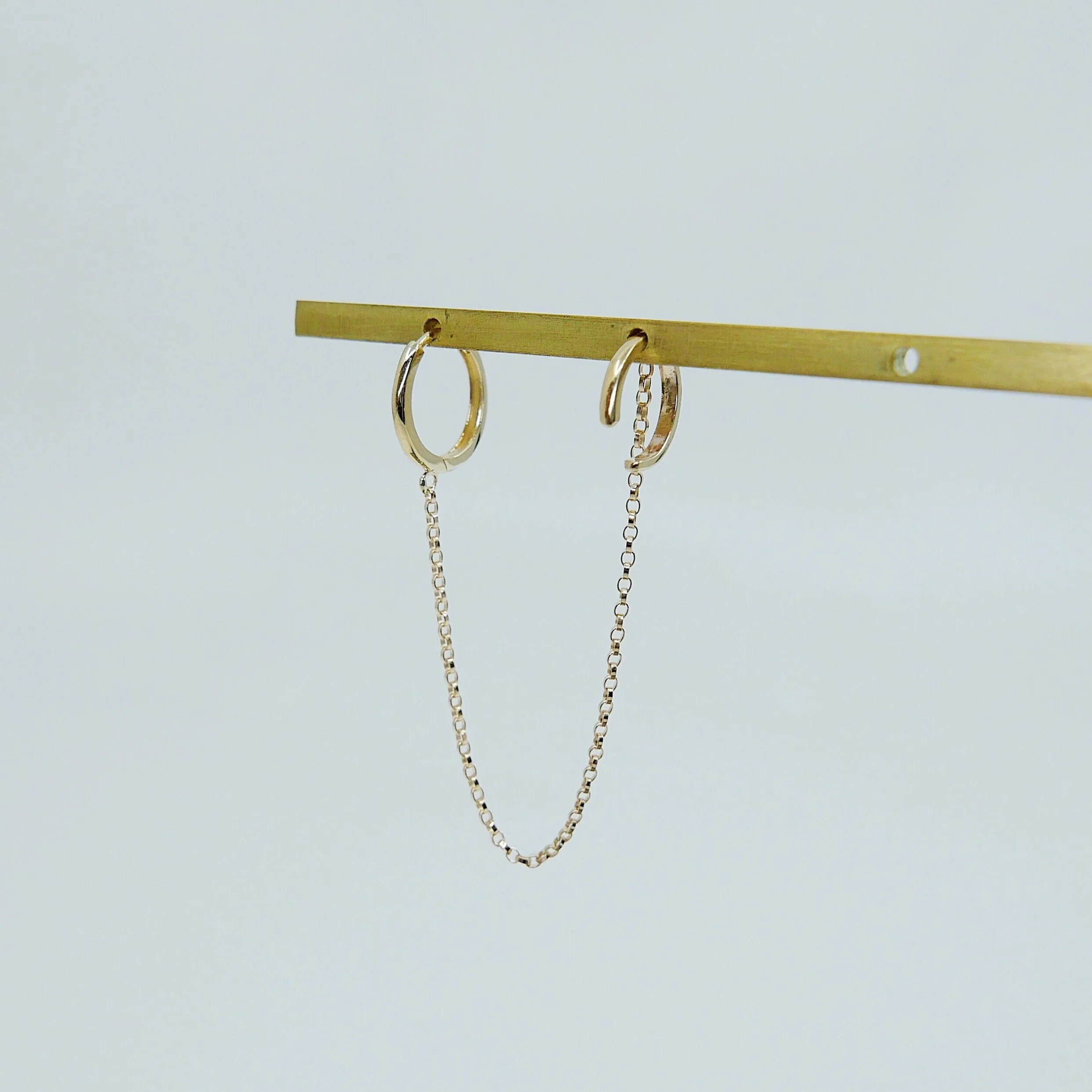Chained Hoops Cuff Earring