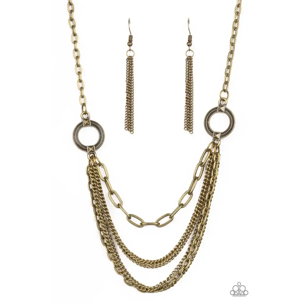 CHAINS of Command - Brass Necklace