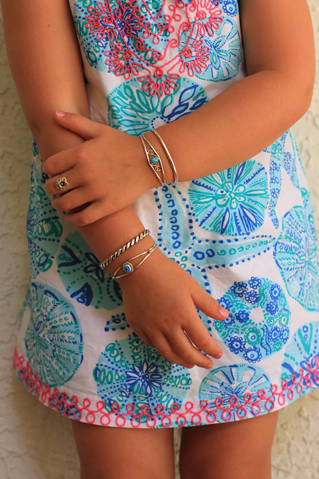Children's Blue Opal Sterling Silver Bracelet