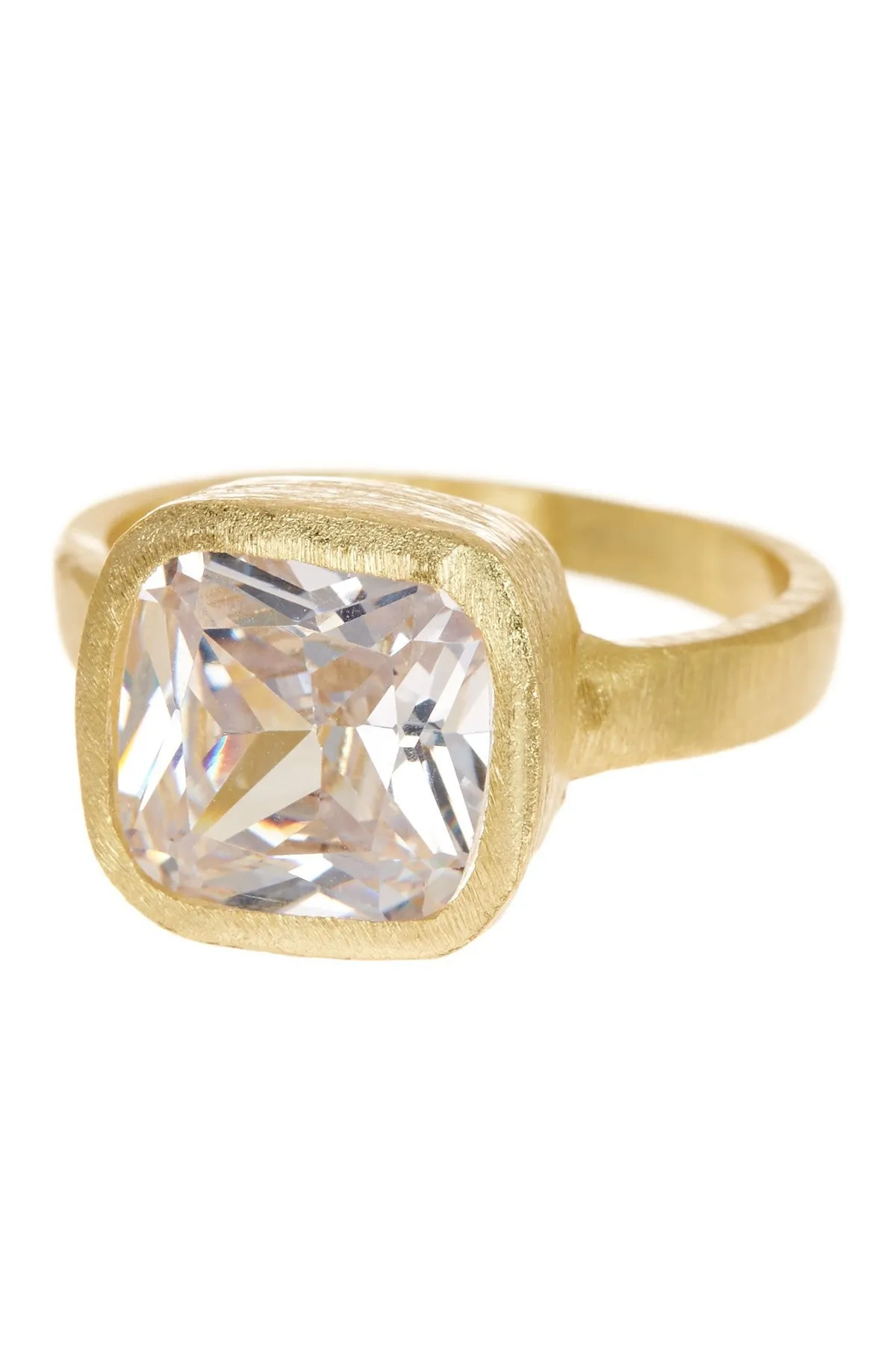 CHLOE CUBIC ZIRCONIA AND GOLD SQUARE RING